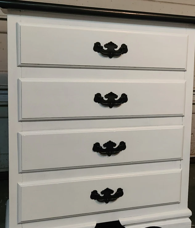 White & Black Dresser and Nightstand Set - photo 2