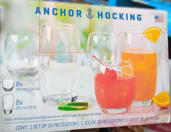 Anchor Hocking Glass Drinking Set - 16 Pieces