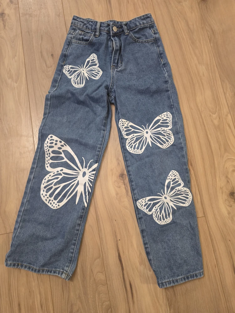 Butterfly Design Denim Jeans