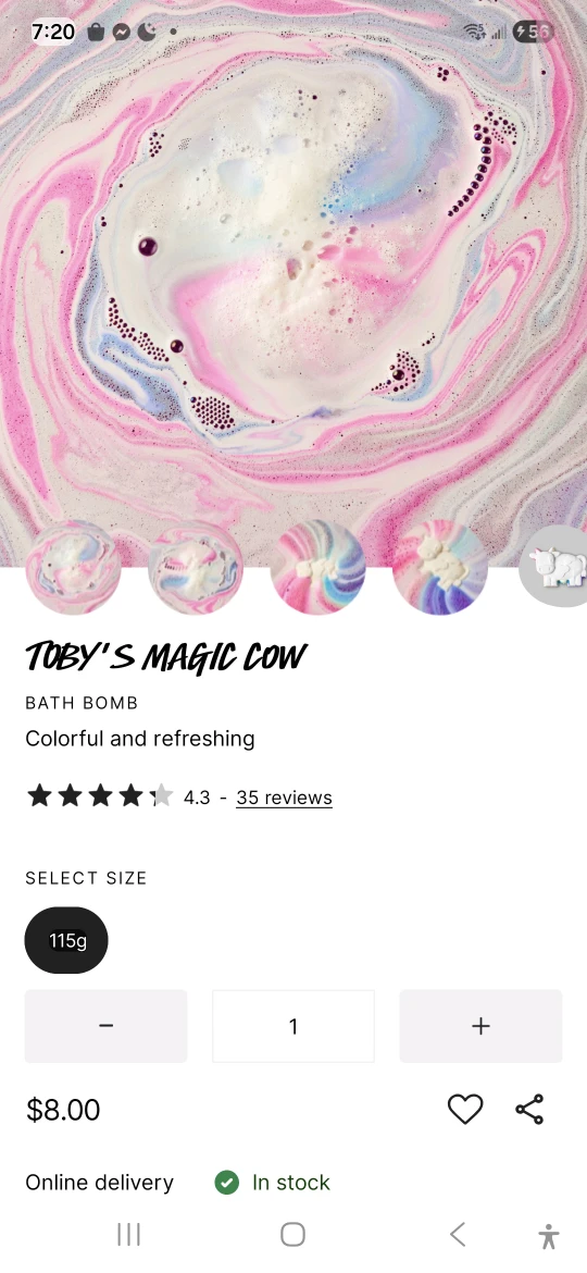Lush Toby's Magic Cow Bath Bomb & Rainbow Bubble Bar - photo 3