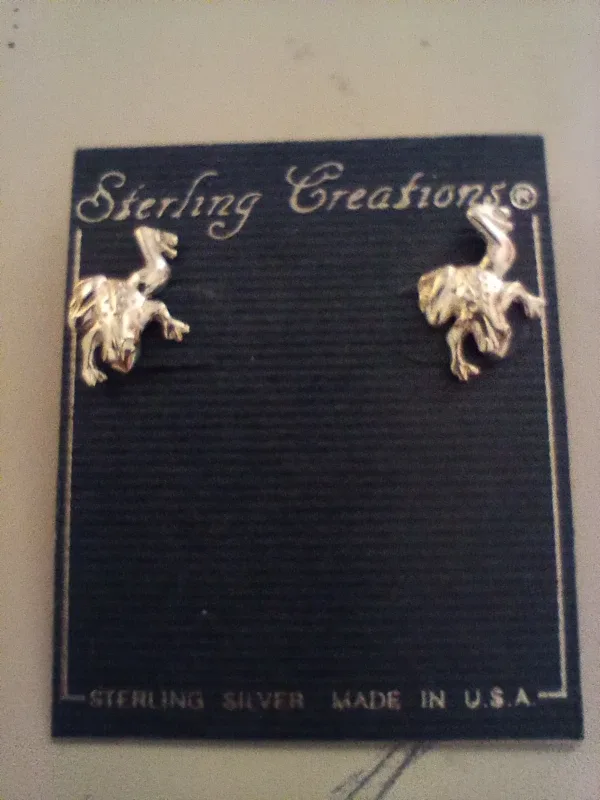 Sterling Creations Sterling Silver Horse Earrings