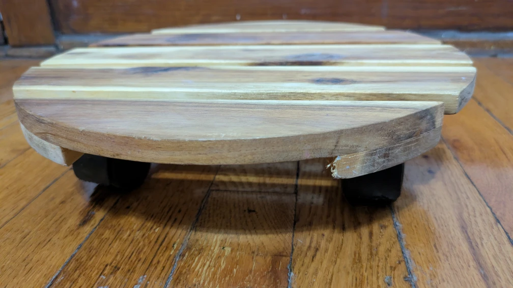 Wood Plant Stand with Wheels