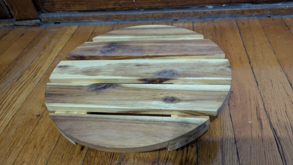 Wood Plant Stand with Wheels - photo 2