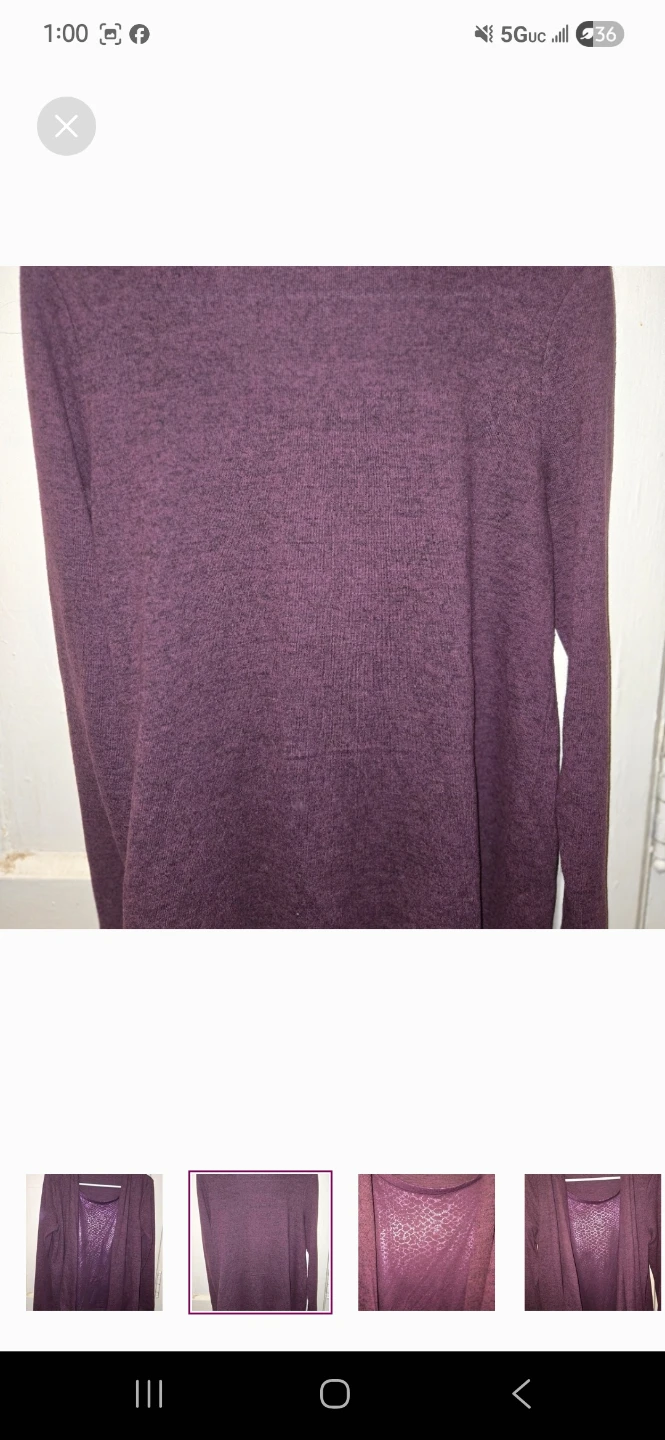 Purple long sleeves pettite large siz women sweaters full set - photo 4