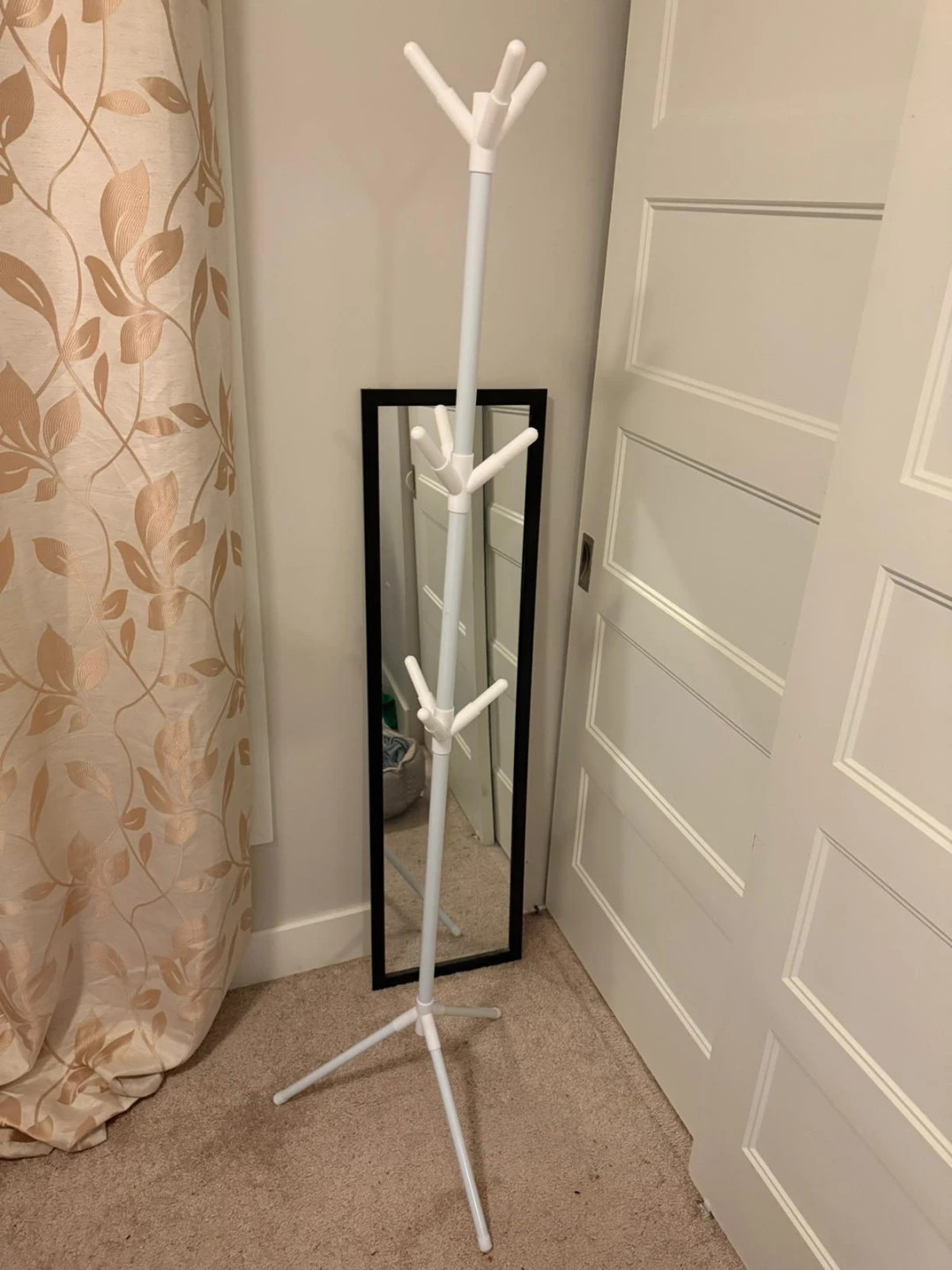 White Coat Rack Stand
