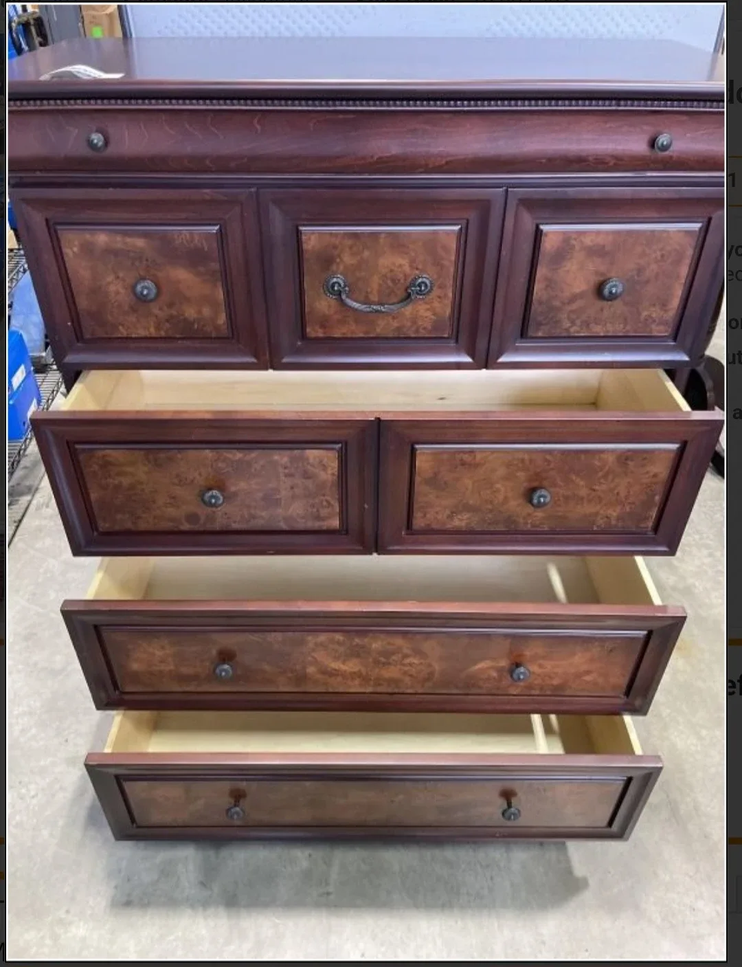 BOMBAY CO. 5 DRAWER HIGHBOY DRESSER image indicator(2)