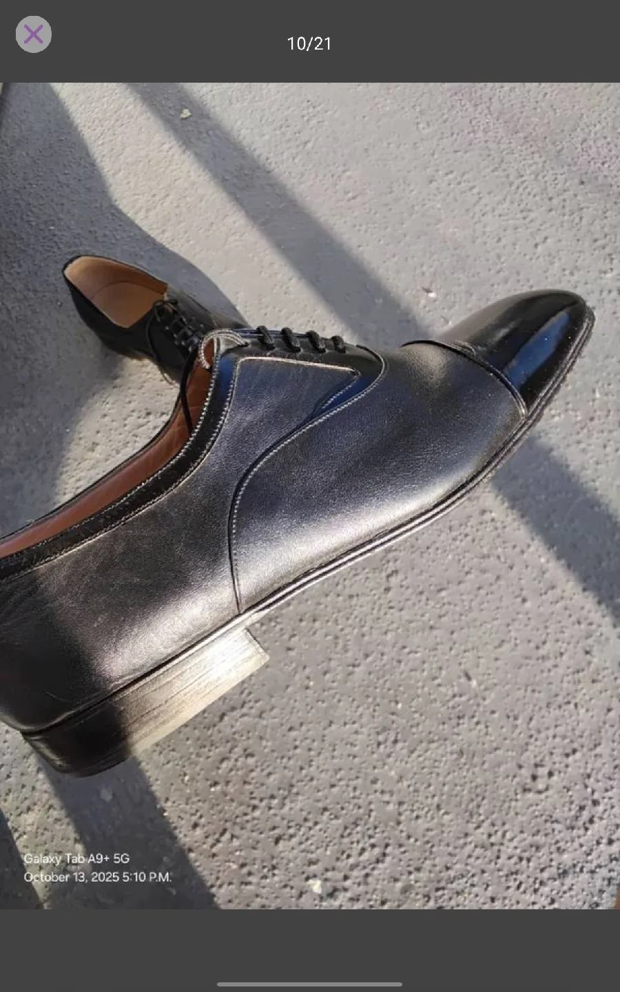 $10  ~ Men's dress shoes in real leather with real leather sole. image indicator(4)