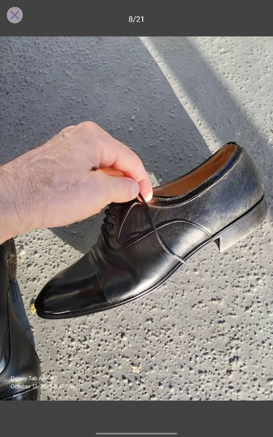 $10  ~ Men's dress shoes in real leather with real leather sole. image indicator(5)