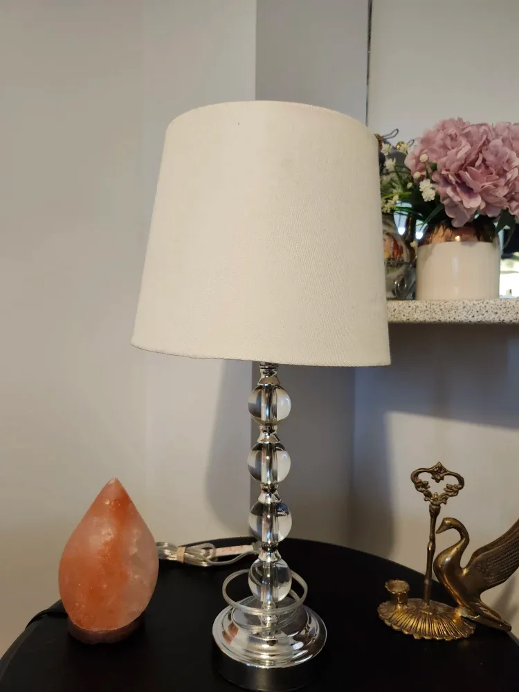 Table Lamp with crystal  ball and Chrome Bases Decorative image indicator(5)