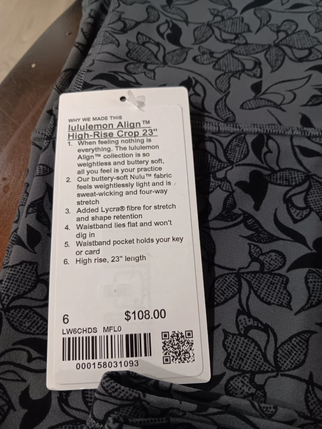 Lululemon Align High-Rise Crop 23" Size 6 image indicator(2)