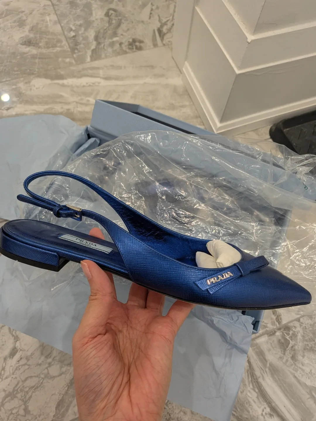 New Prada Slingback Shoes - Size 39 image indicator(3)