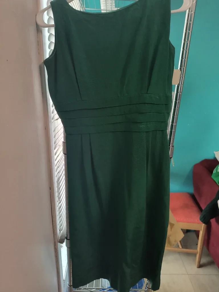 1950s Vintage Emarld Green Dress - Size 26
