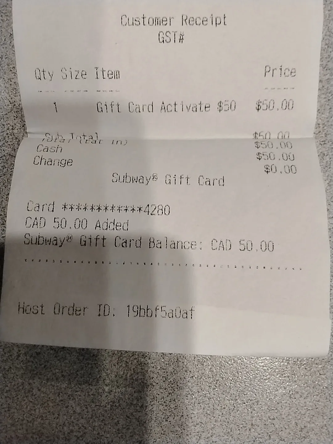🥪 🥖 Subway $50 Gift Card 🥪 🥖 image indicator(5)