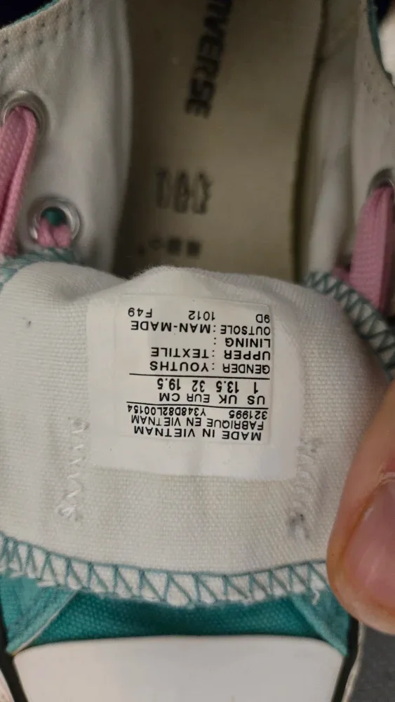 Converse All Star Youth Size 1 image indicator(3)