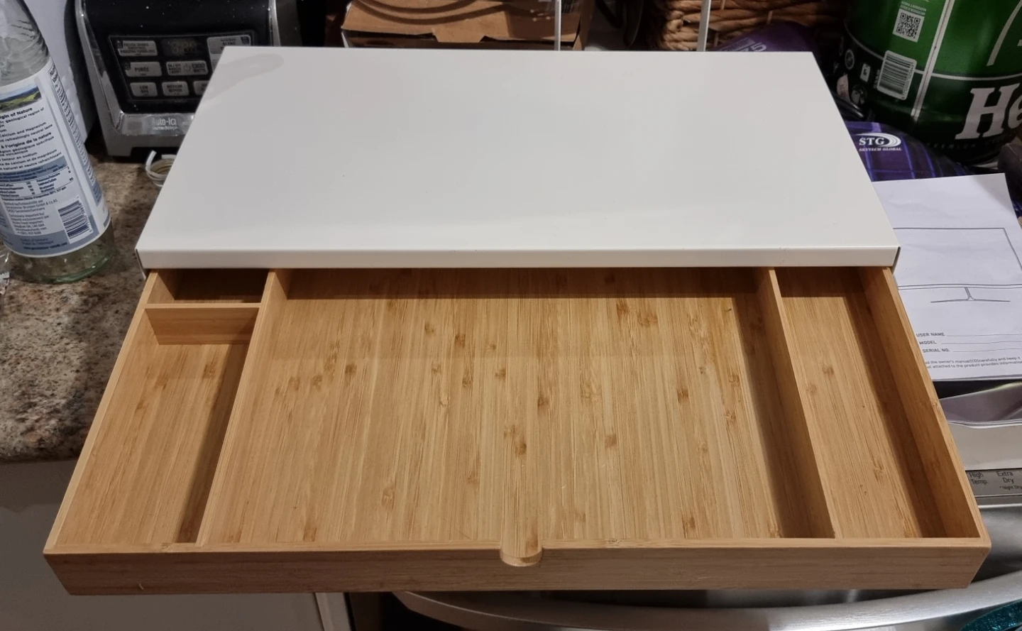 IKEA Bamboo & White Drawer 🥕