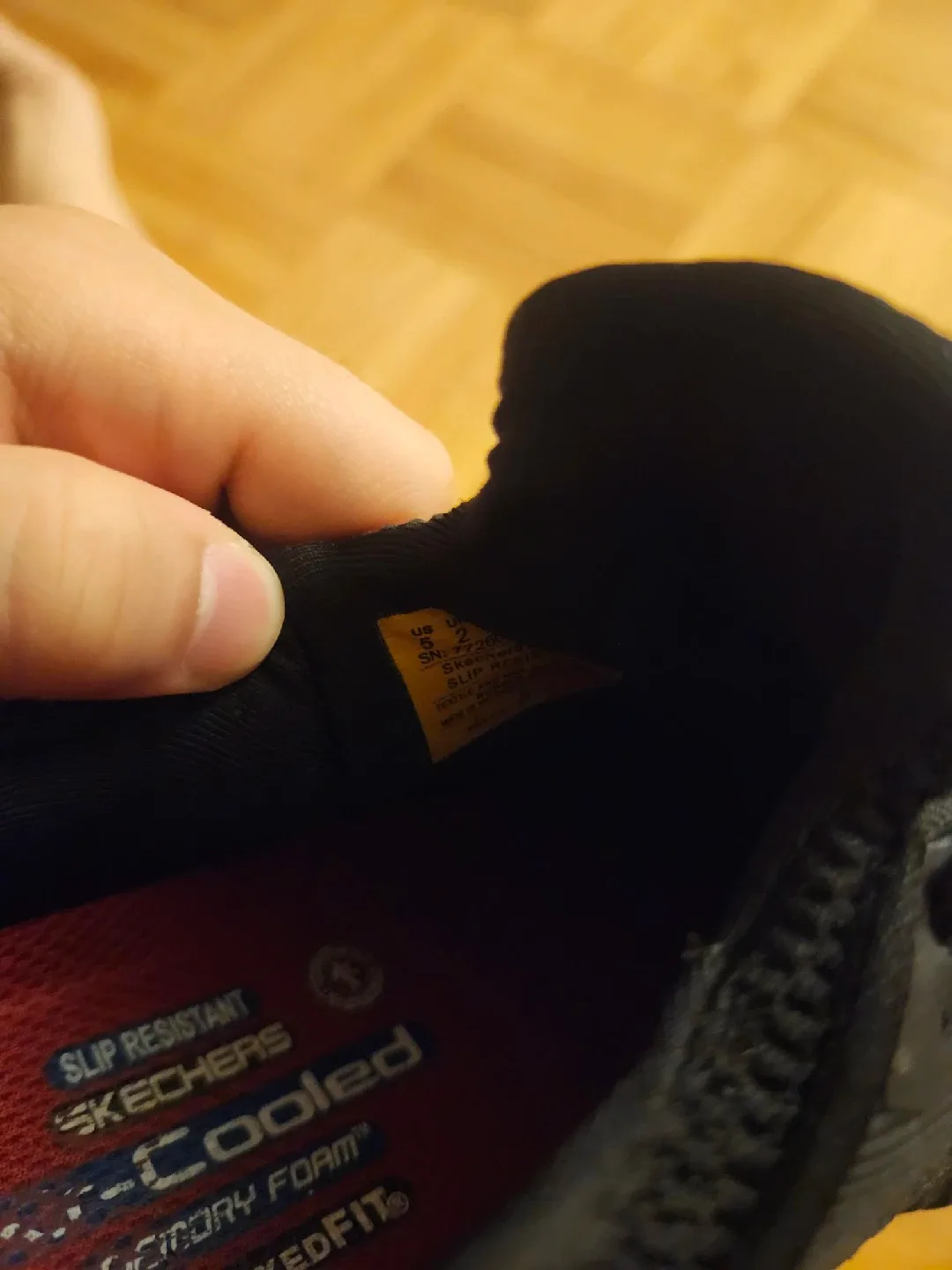 Black Skechers Non-Slip Work Shoes image indicator(3)