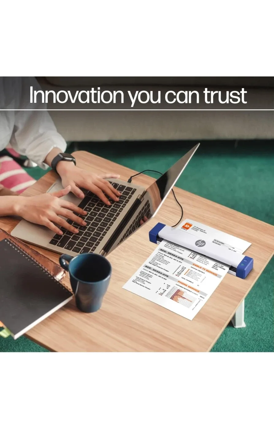 New HP Small USB Document & Photo Scanner for Portable image indicator(3)