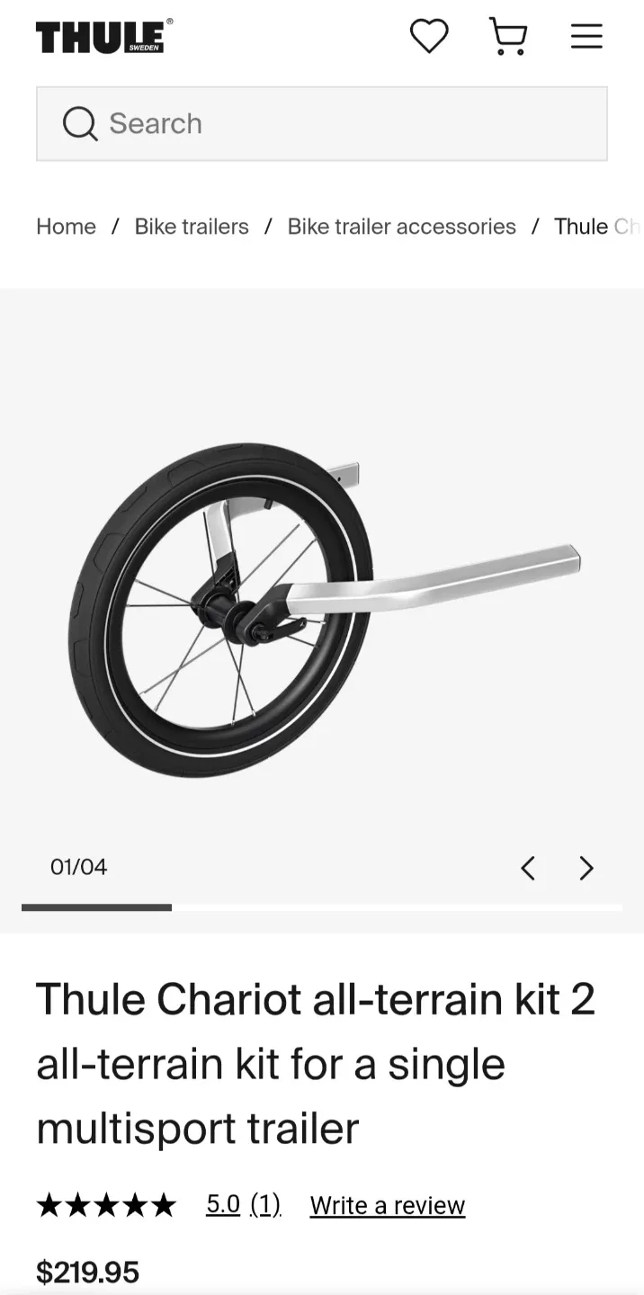 Thule Chariot 2 Jogging Single Kit - 16" image indicator(5)