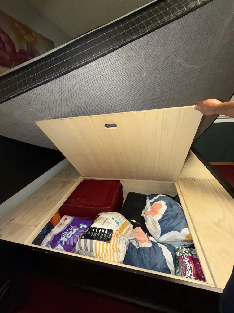 Queen Size Bed Frame with Storage & Nightstand image indicator(4)