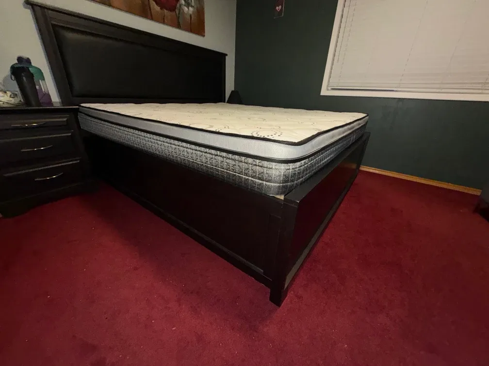 Queen Size Bed Frame with Storage & Nightstand image indicator(6)