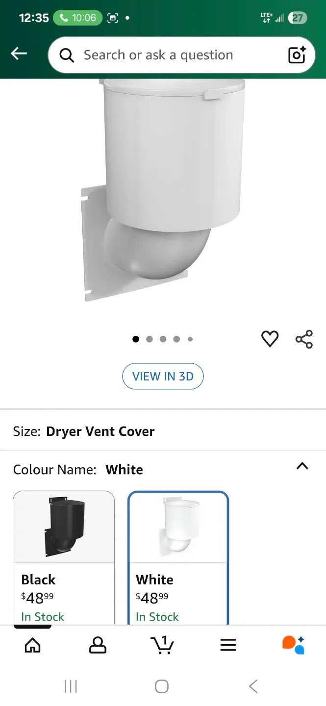 RAEFLOW Dryer Vent Cover - White image indicator(3)