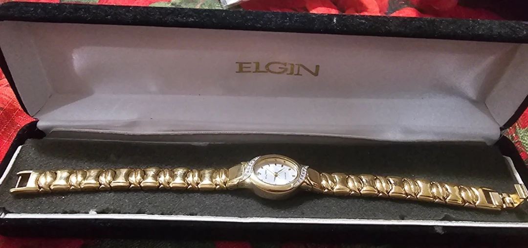 Elgin Diamond Accent Gold-Tone Women's Watch