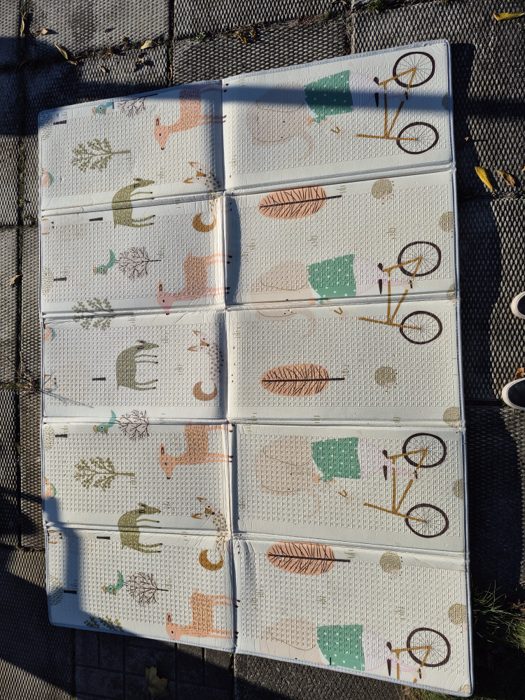 Kids Play Mat with Forest & Bicycle Design - photo 3