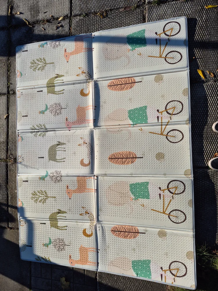 Kids Play Mat with Forest & Bicycle Design image indicator(3)