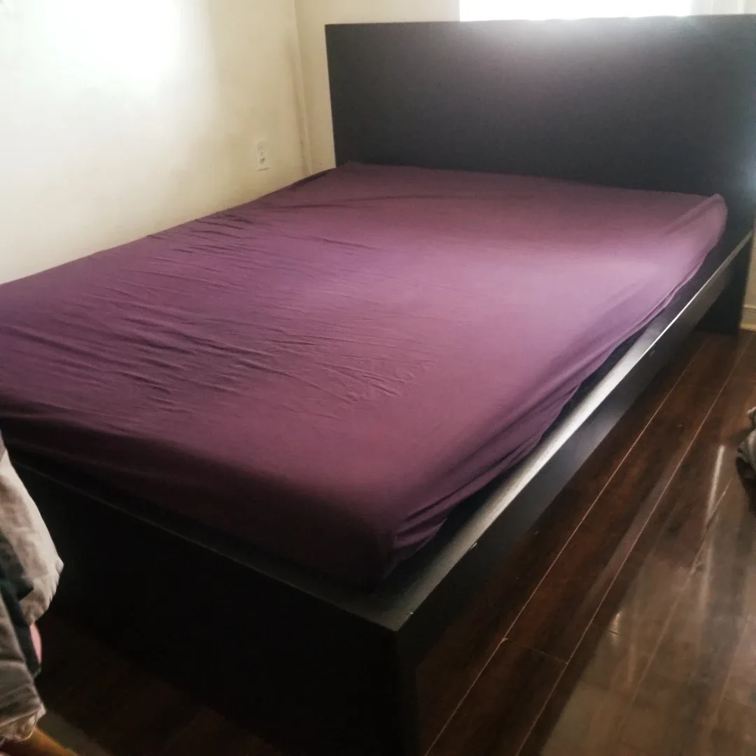 Dark Queen size Bed Frame, available for sale from Dec 1st image indicator(2)