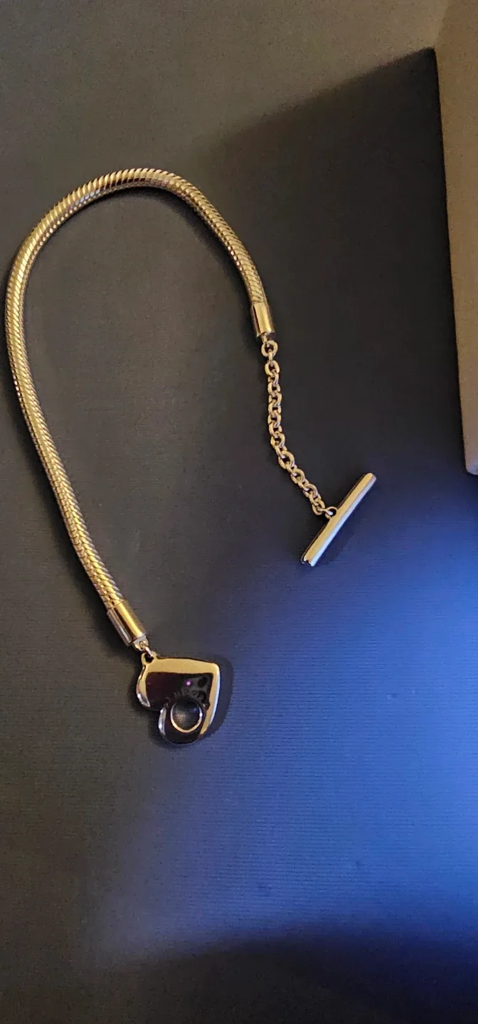 🥕Pandora Heart Clasp Snake Chain Bracelet🥕 thumbnail