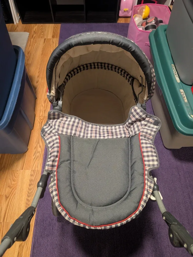 Plaid  Baby doll Stroller image indicator(4)