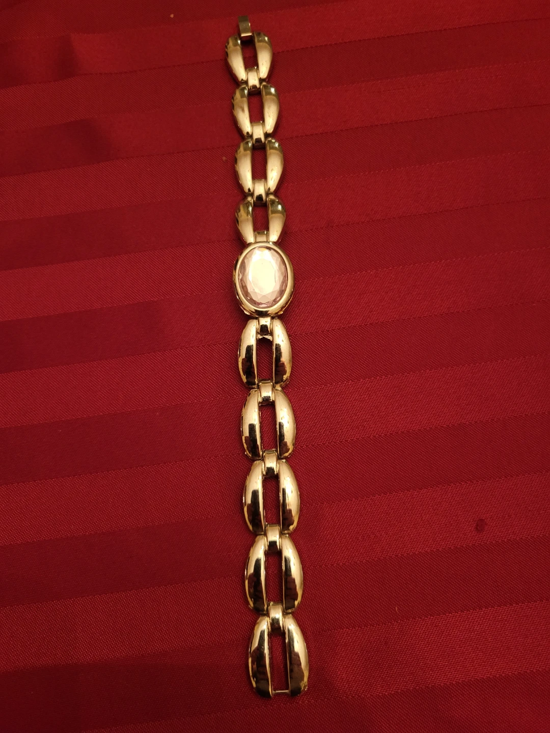 Gold-tone Bracelet with Rhinestone