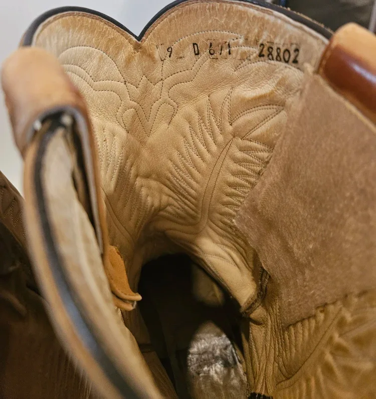 Mens Vintage Cowboy Boots Brown Leather image indicator(6)