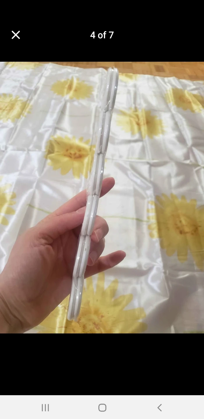 Sunflower Shower Curtain with Rings - photo 4