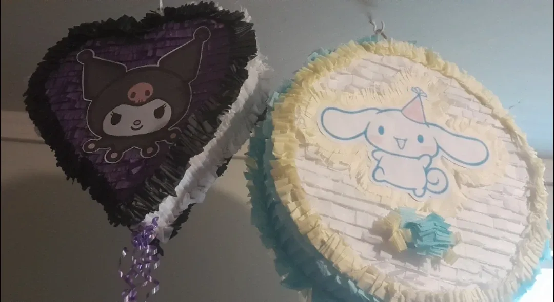 Kuromi and Cinnamoroll Piñatas
