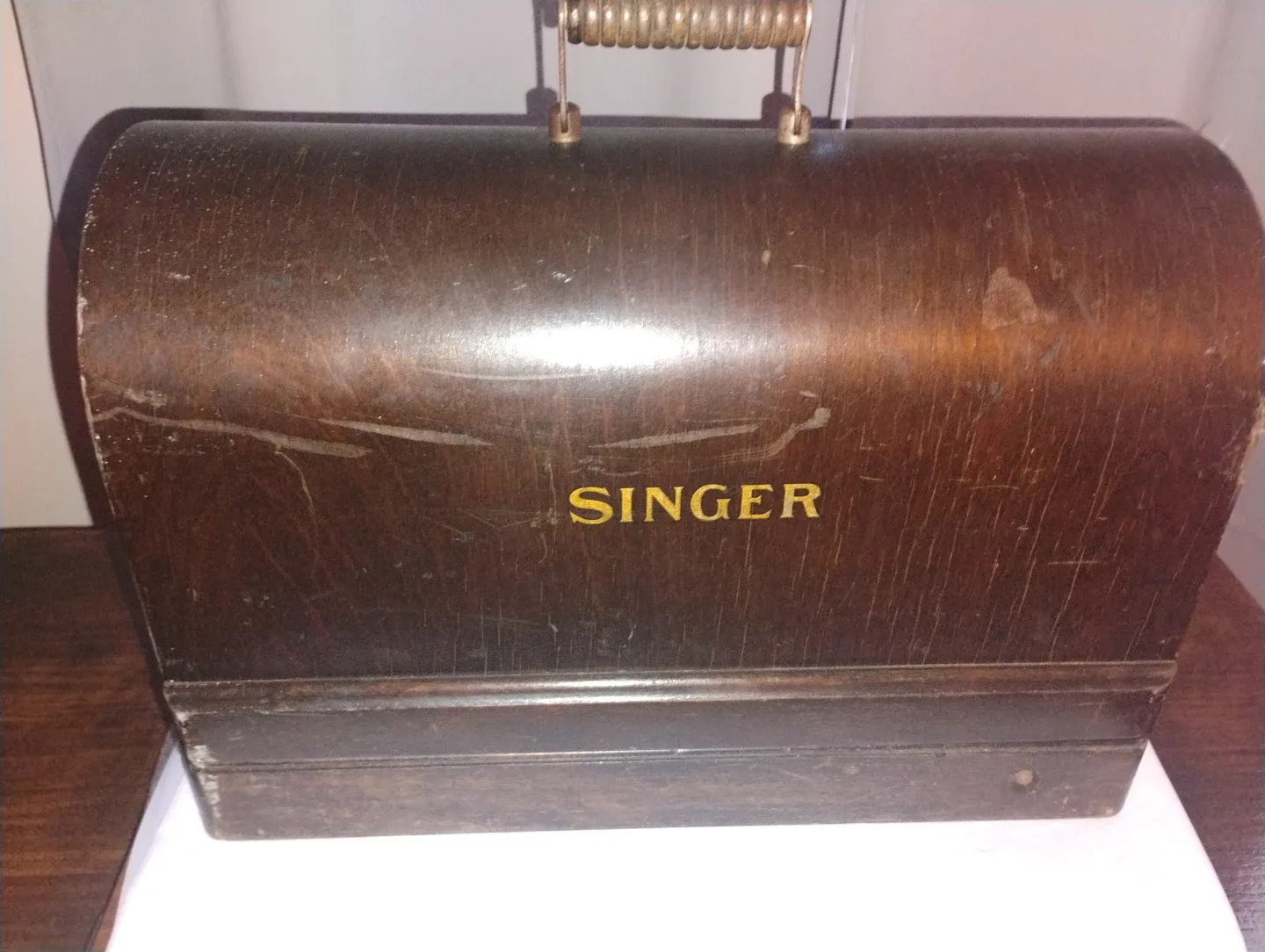 Vintage Singer Sewing Machine Model 128k La Vencedora Decals image indicator(3)