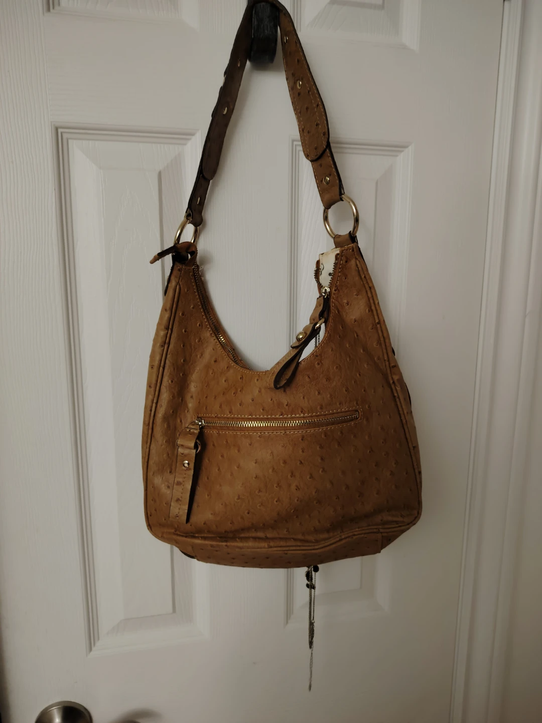 🥕Vintage Guess Ostrich Print Hobo Bag - photo 5