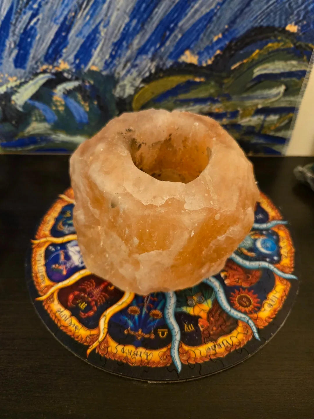 Himalayan Salt Crystal Candle Holder thumbnail