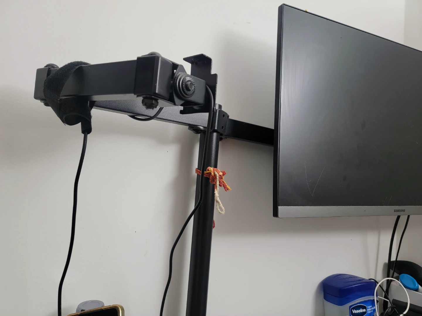Black Desk with Monitor Mount - photo 3