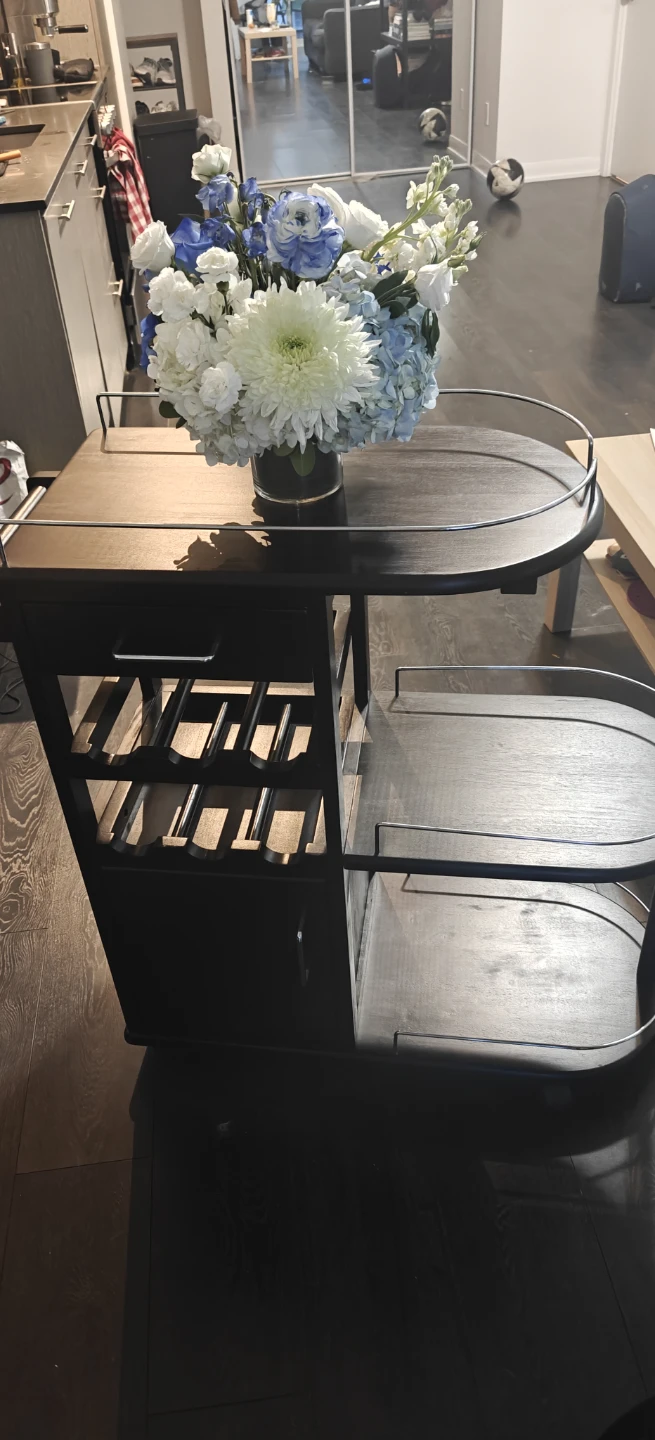 Wooden Wine Rack Bar Cart - photo 2