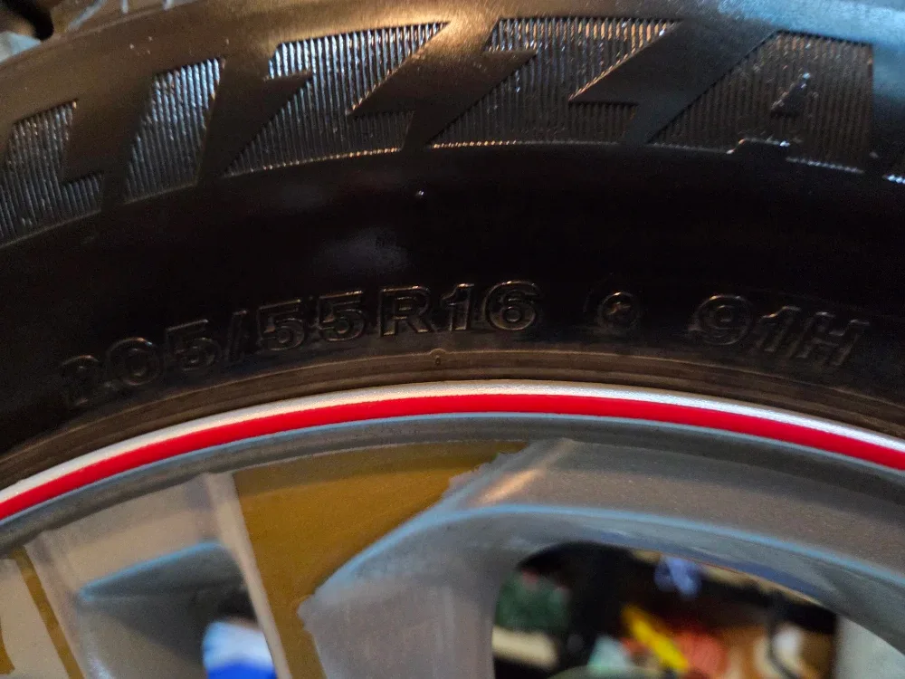 Bridgestone Blizzak WS80 205/55R16 Tire on Chevy Rim