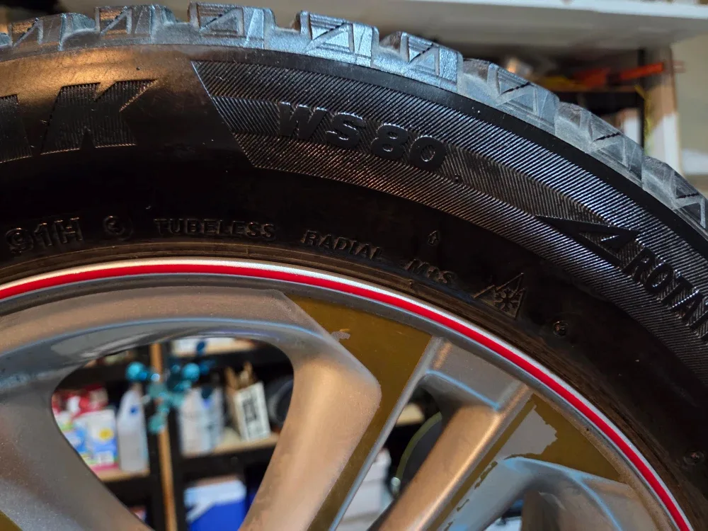 Bridgestone Blizzak WS80 205/55R16 Tire on Chevy Rim image indicator(2)