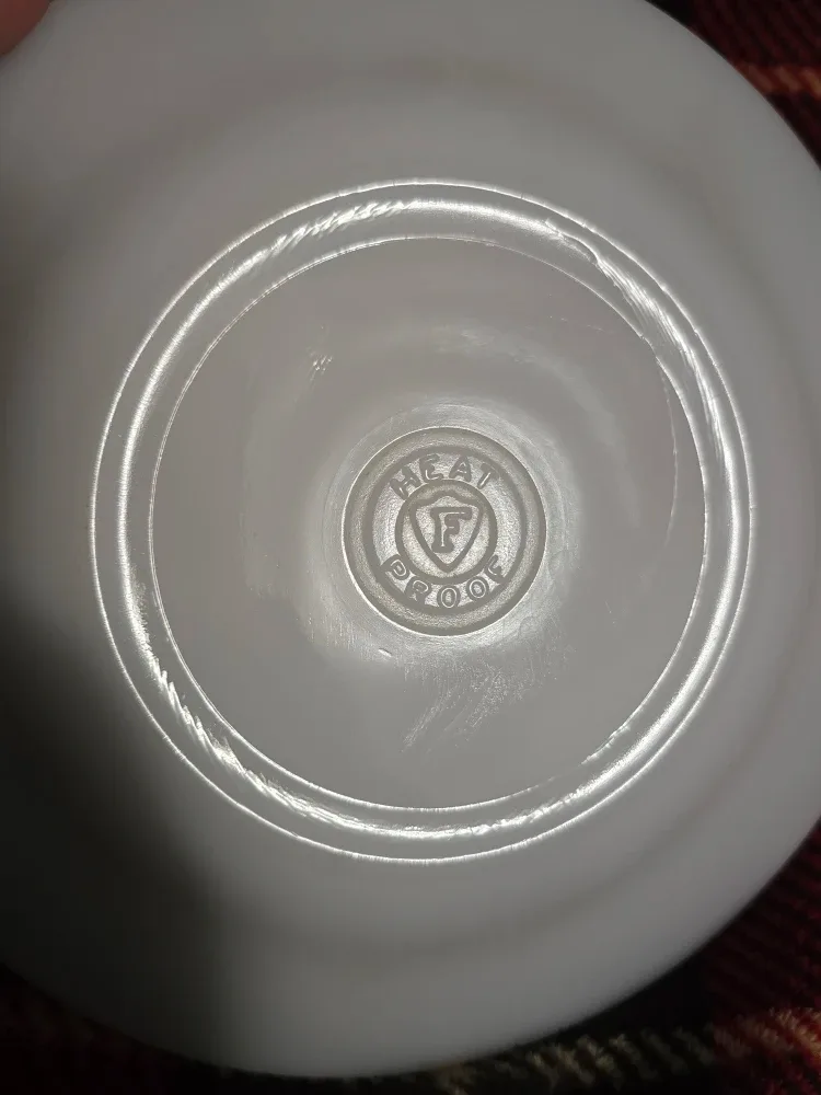 Federal Milk HEAT PROOF Glass Salad Plate Vintage image indicator(5)