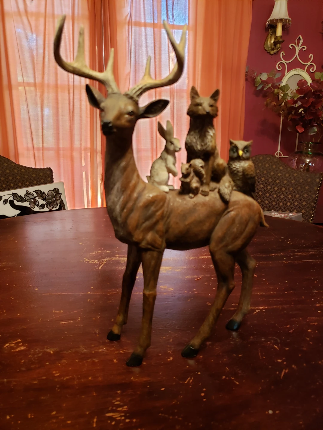 Deer with Forest Animals Figurine