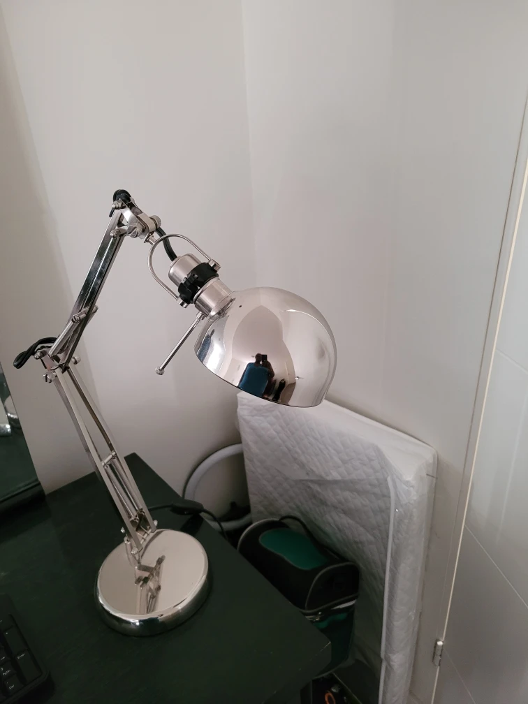 Silver Articulating Desk Lamp