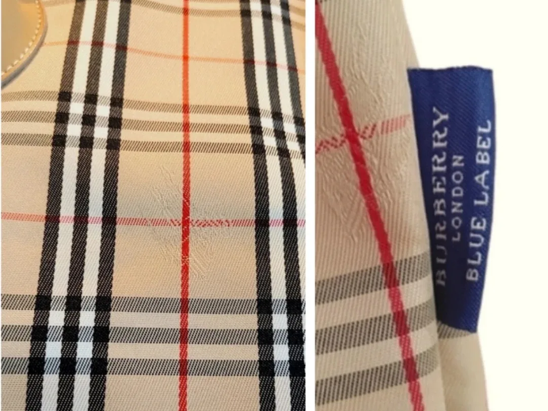 Burberry Blue Label Plaid Tote Bag image indicator(9)