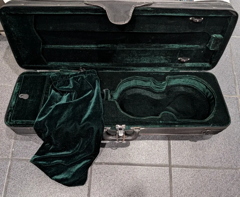 Violin Case - Black Exterior, Green Interior