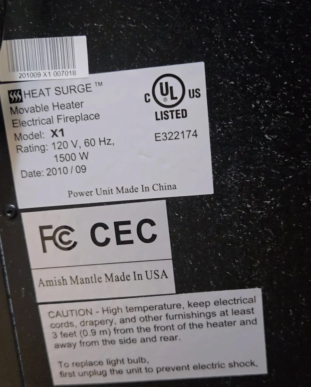 Heat Surge Electric Fireplace 🔸️need it gone ASAP🔸️ image indicator(2)