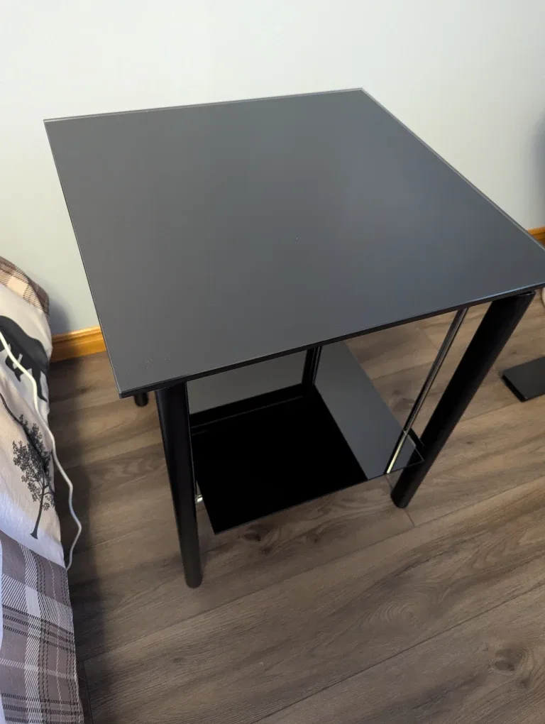 Black Glass Top Side Table image indicator(3)