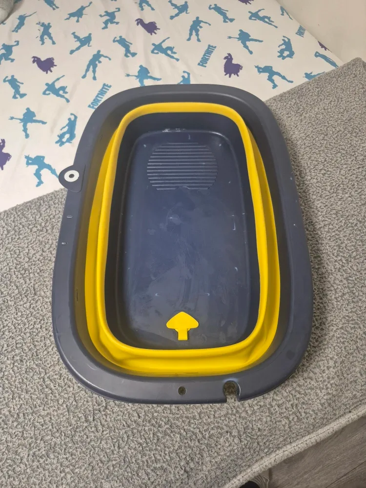 Collapsible Baby Bathtub - Blue & Yellow image indicator(2)